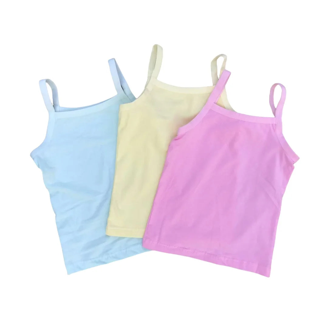 3Pc/Lot Little Girls Cartoon Design Cotton Tops