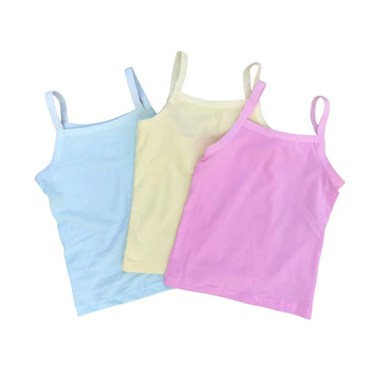 3Pc/Lot Little Girls Cartoon Design Cotton Tops