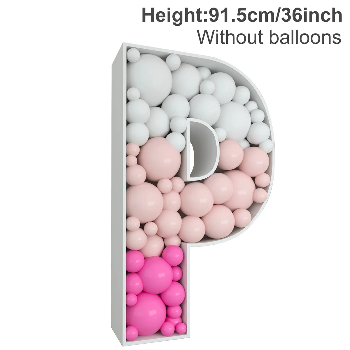 91.5CM Balloon Mosaic Letter Frame Box for Birthday, Baby Shower childrensterritory