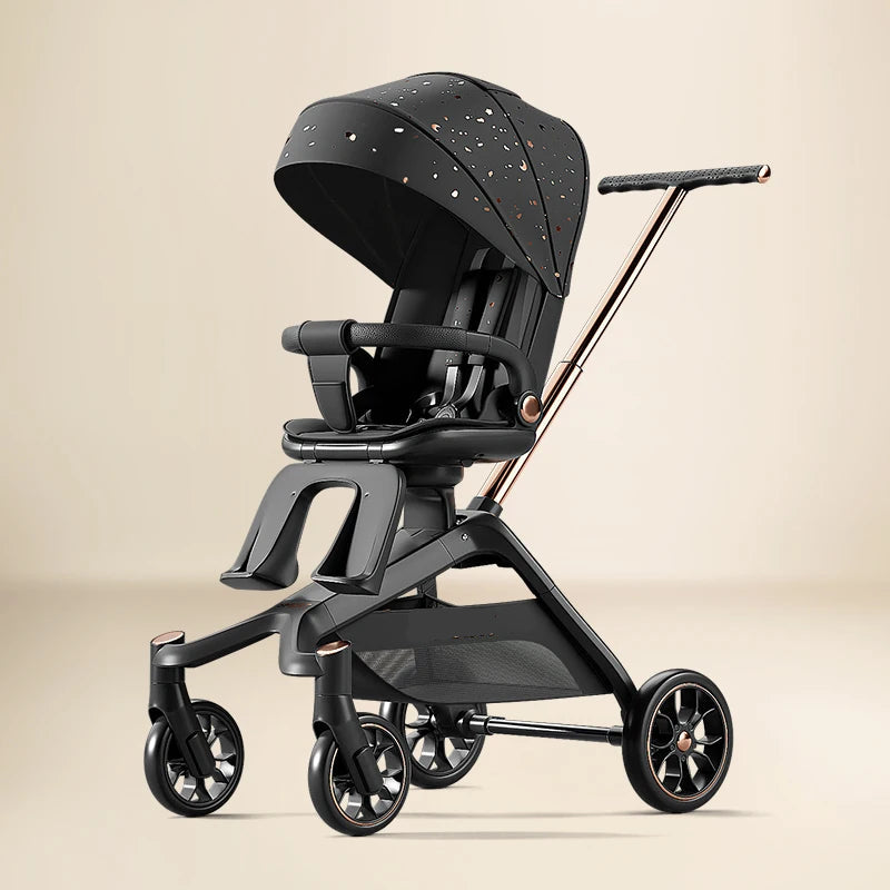 High View Portable Travel Stroller for Babies With 360°Swivel Seat