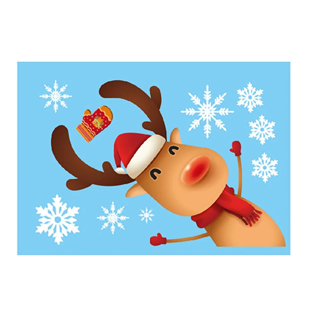 Santa Claus Snowflake Christmas Window/Wall Decals childrensterritory