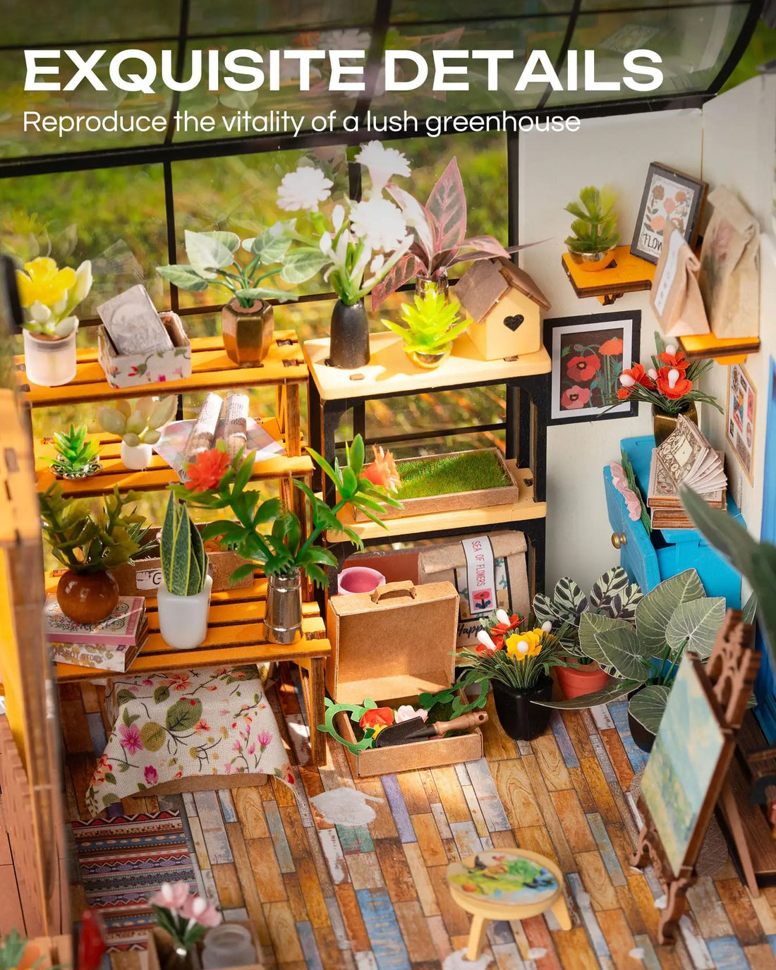 Miniature Wooden DIY House with Furniture Toys