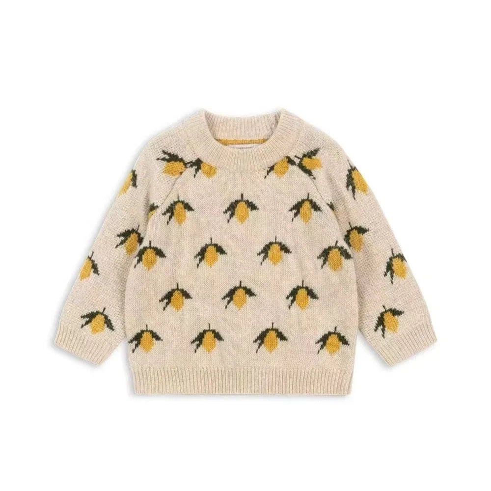 Full-Sleeve Printed Autumn Sweaters For Kids