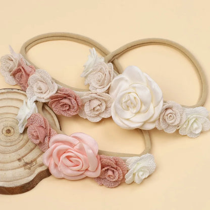 Flower Design Baby Girl Elastic Headband 3Pcs/Set childrensterritory