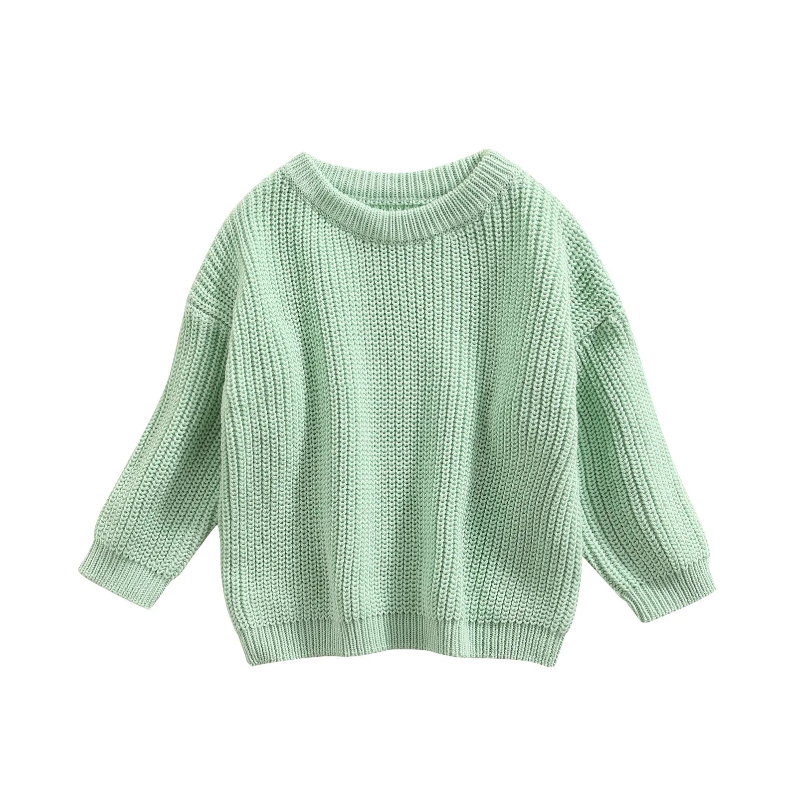 Baby Boys Girls Solid Color Long Sleeve Knit Sweaters childrensterritory