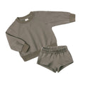 Kids Boys Girls Loose Sweatshirt with Elastic Joggers Shorts Set childrensterritory
