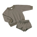 Kids Boys Girls Loose Sweatshirt with Elastic Joggers Shorts Set childrensterritory