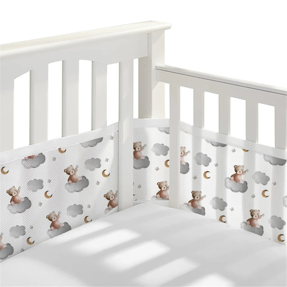 2pcs Breathable Baby Bed Bumper Cot Protector