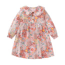 Kids Girls Soft Cotton Long Sleeve Printed Floral Birthday Dresses childrensterritory