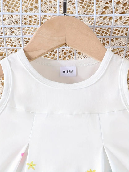 Baby Girls Western Chic Casual Base Camisole Dress for Summer childrensterritory