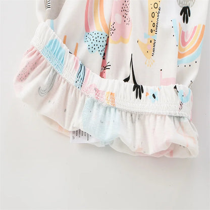 Cartoon Print Casual Kids Pyjamas for Autumn Spring childrensterritory