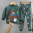 Little Boys and Girls Warm Cartoon Xmas Print Sleepwear Sets childrensterritory