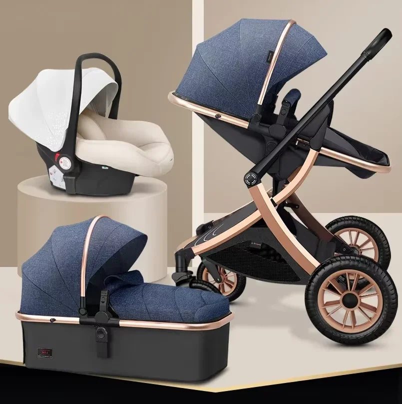 Two-Way Foldable Lightweight Infant Stroller with Car Seat childrensterritory