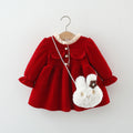 Girls' Long-Sleeved Elegant Winter Dresses childrensterritory