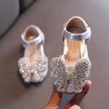 Kids Girls Glitter Butterfly Design Soft Wedding Sandals