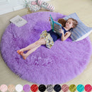 Fluffy Soft Shaggy Round Rugs For kids Bedroom