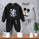 Boys' Long-Sleeved Cartoon Print Winter Tracksuit