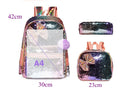Kids Girls Bowknot Cute Sequin School Backpack with Lunch Box