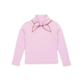 Retro Style Girls' Sweet Mid-Neck Tops for Autumn childrensterritory