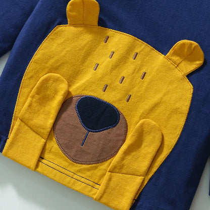 Cartoon Embroidered Kids Long Sleeves Cotton Tops childrensterritory