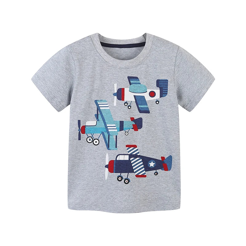 Kids Boys Helicopter Printed Summer T-shirt childrensterritory