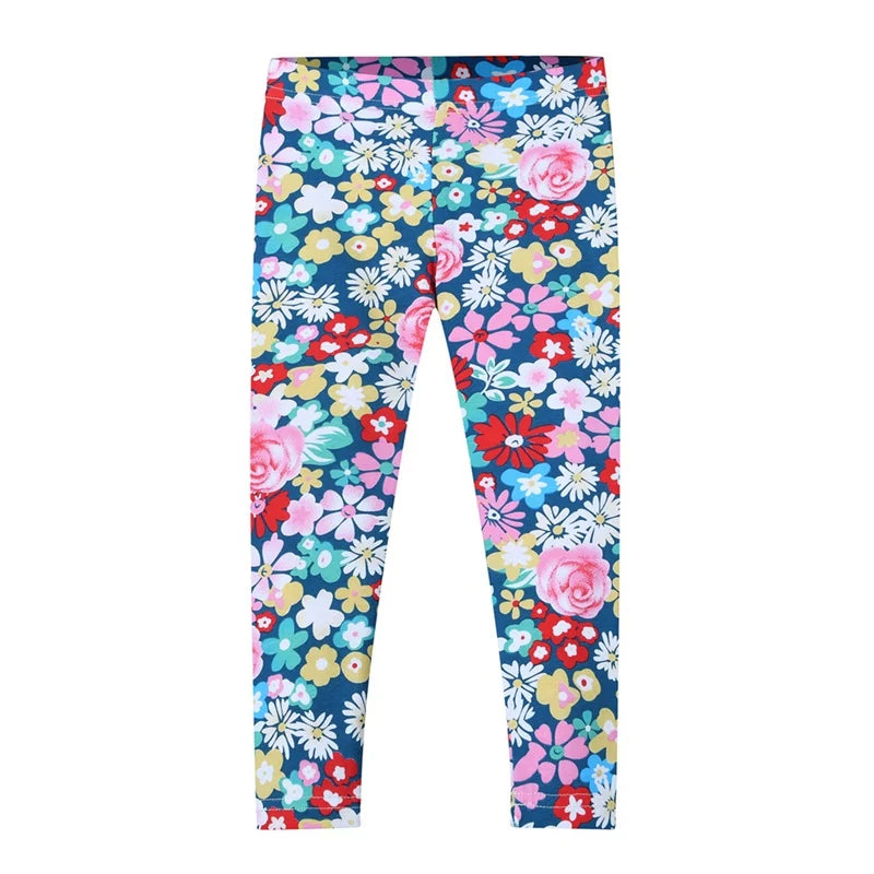 Kids Girls Cartoon Pattern Casual Leggings For 2-8 Years childrensterritory