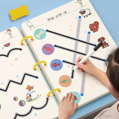 Kids Reusable Magical Tracing Workbook Learning Copybook childrensterritory