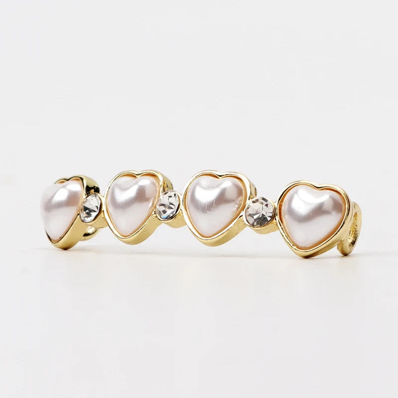 Pearl Shiny Rhinestone Sneaker Shoelace Clips for Girls childrensterritory