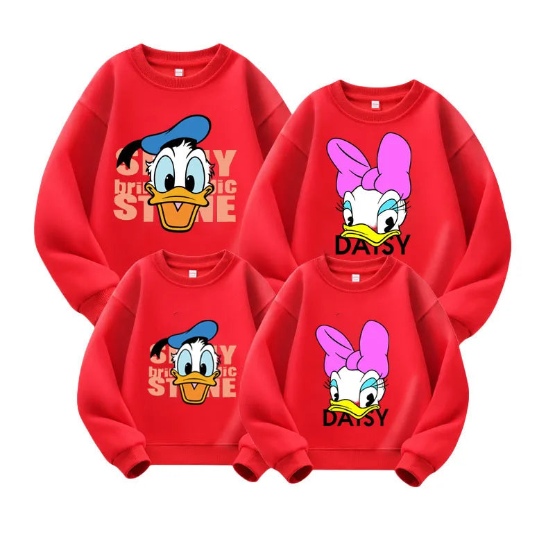 Cartoon-Design Long-Sleeve Family Matching Winter Sweater