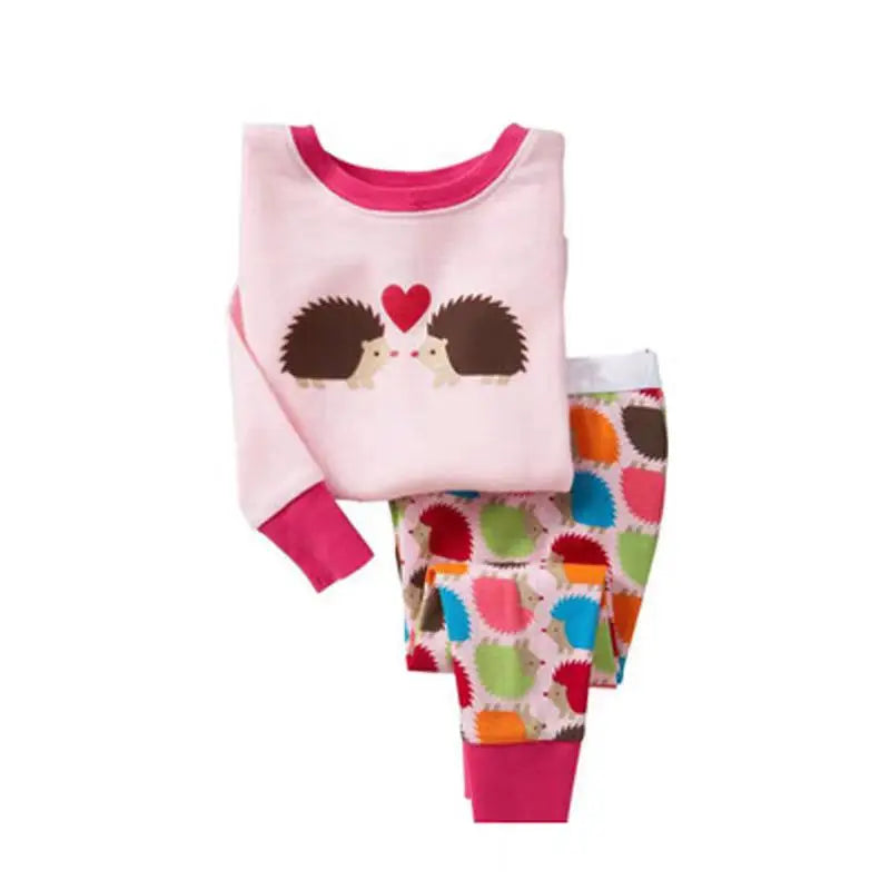 Long-Sleeved Cartoon Print Autumn Kids Clothing Set