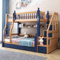 Space Saver Wooden Bunk Bed with Staircase and Storage childrensterritory