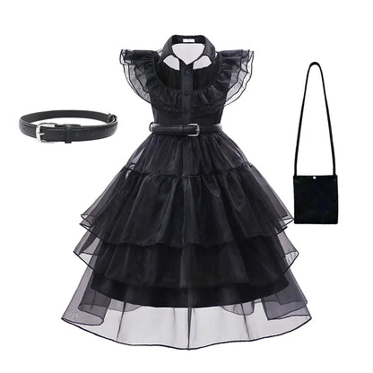Wednesday Addams Kids Easter Halloween Party Costumes childrensterritory