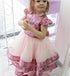 Glitter Sequined with Cap Sleeve Little Girls Birthday Party Gowns childrensterritory