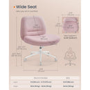 Armless Wide Cross Chair with Wheels for Home Office childrensterritory