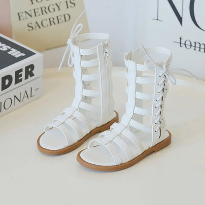 Kids Girls Roman Style High-top Gladiator Sandals