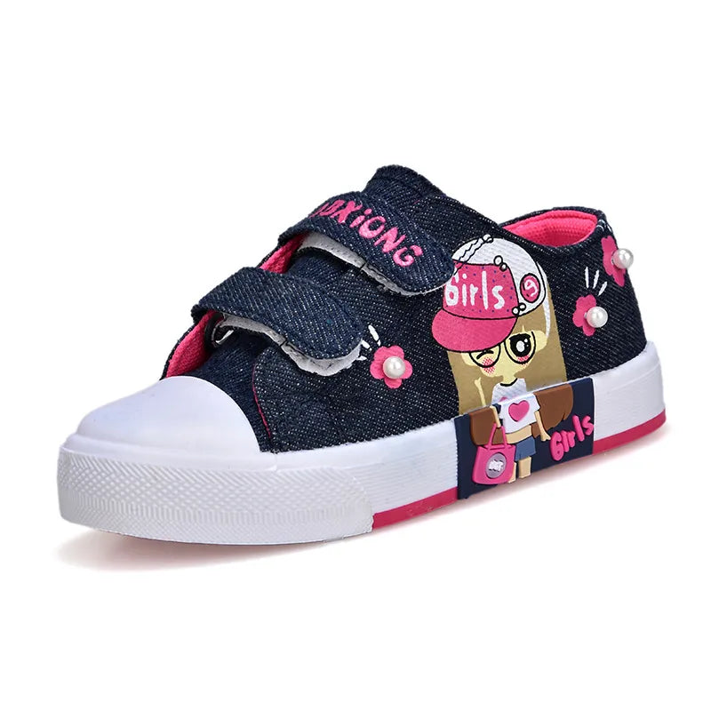 Kids Non-slip Breathable Canvas Shoes Flat Sneakers childrensterritory