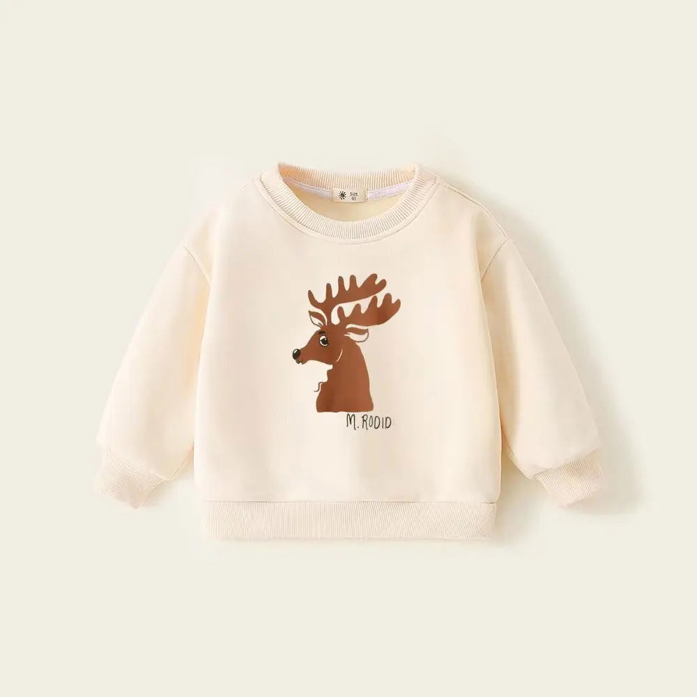 Cartoon Design Long Sleeves Warm Sweater For Kids