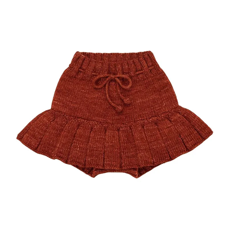 Toddler Girls Popcorn Chunky Knit Pullover Tops and Skirt Set childrensterritory