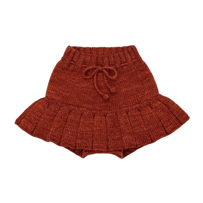Toddler Girls Popcorn Chunky Knit Pullover Tops and Skirt Set childrensterritory