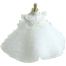 Pearl-Decorated Multilayared Baby Christening Dress childrensterritory