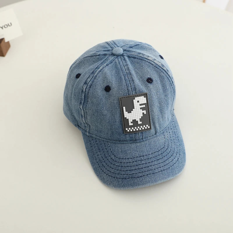 Kids Boys Cartoon Dinosaurs Design Adjustable Sports Hats