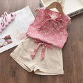 Little Girls Sleeveless Vest & Shorts 2Pcs/Sets for Summer childrensterritory