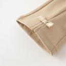 Kids Girls Casual Cropped Pants with Classy Bow for Party childrensterritory