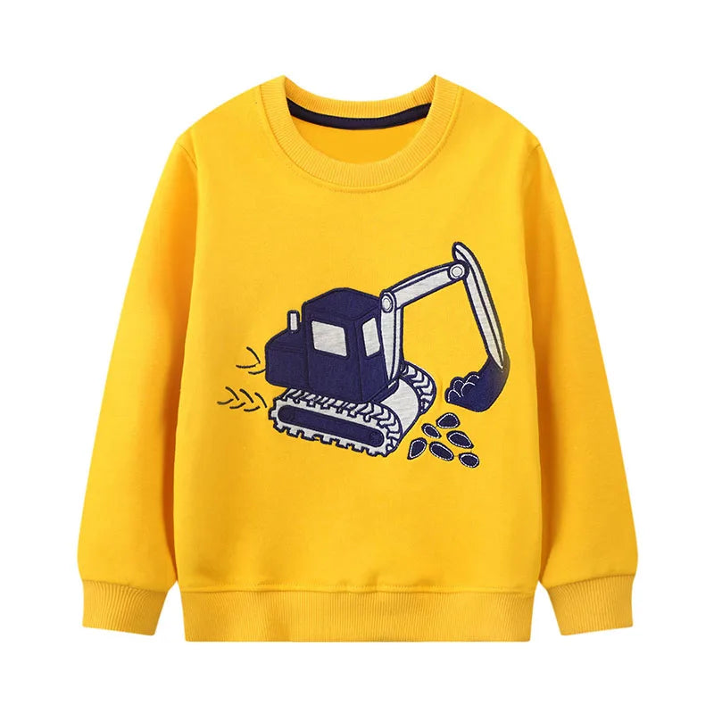 Kids Boys Cartoon Dinosaurs Print Cotton Sweatshirts childrensterritory