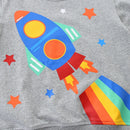 Cartoon Rockets Design Kids Boys Sports Sweatshirts childrensterritory