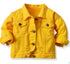 Candy Color Unhooded Denim Jacket for Little Boys Girls childrensterritory