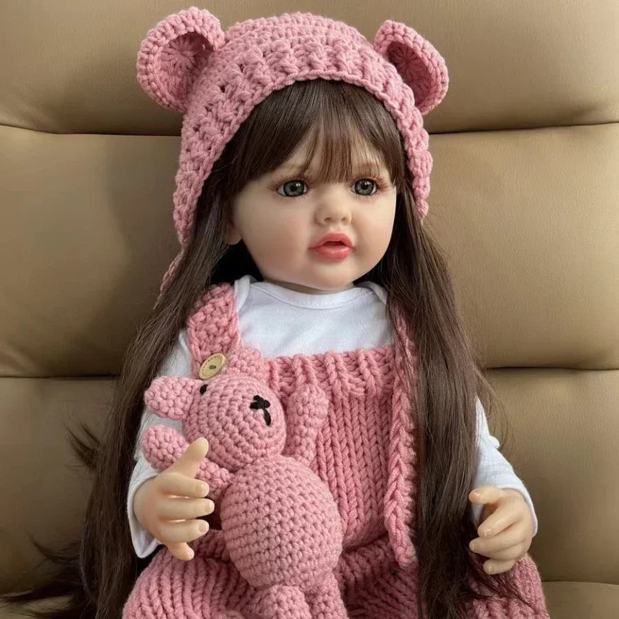 Realistic Silicone Princess Doll for Girls, 55 cm, 22 in.