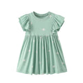 Kids Girls Soft Cotton Cartoon Print Summer Casual Dress