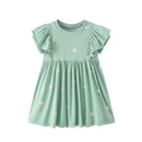 Kids Girls Soft Cotton Cartoon Print Summer Casual Dress