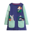 Kids Girls Long Sleeves Printed Princess Dresses childrensterritory